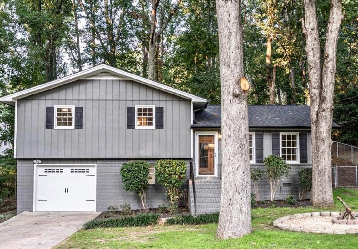 Split-level home after an exterior renovation